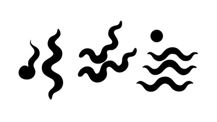 Naklejka premium Abstract Black Swirl graphic