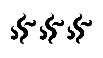 Abstract Black Steam Swirl vapor