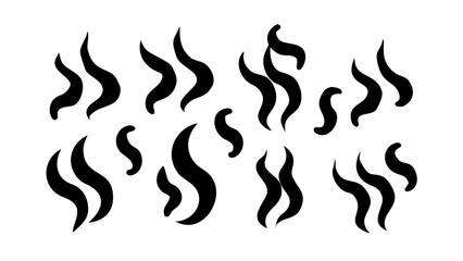 Abstract Swirls black shapes