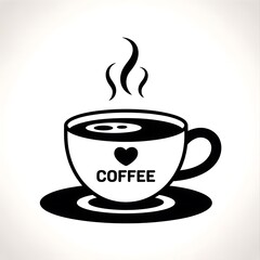 Obraz premium Pixel Art Coffee Cup Perfect for Cafe Logos Branding