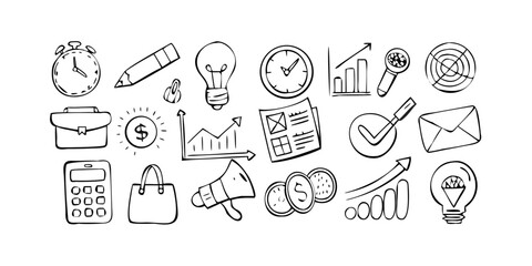 Business Icons Collection finance marketing