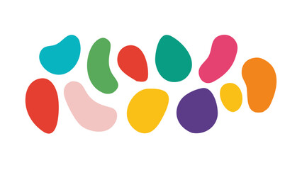 Colorful organic blob shapes abstract organic shapes