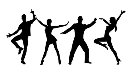 Couple embracing with intertwined arms silhouette embrace