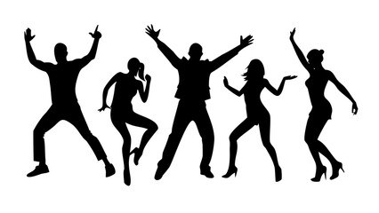Energetic dancer performing a dynamic move silhouette