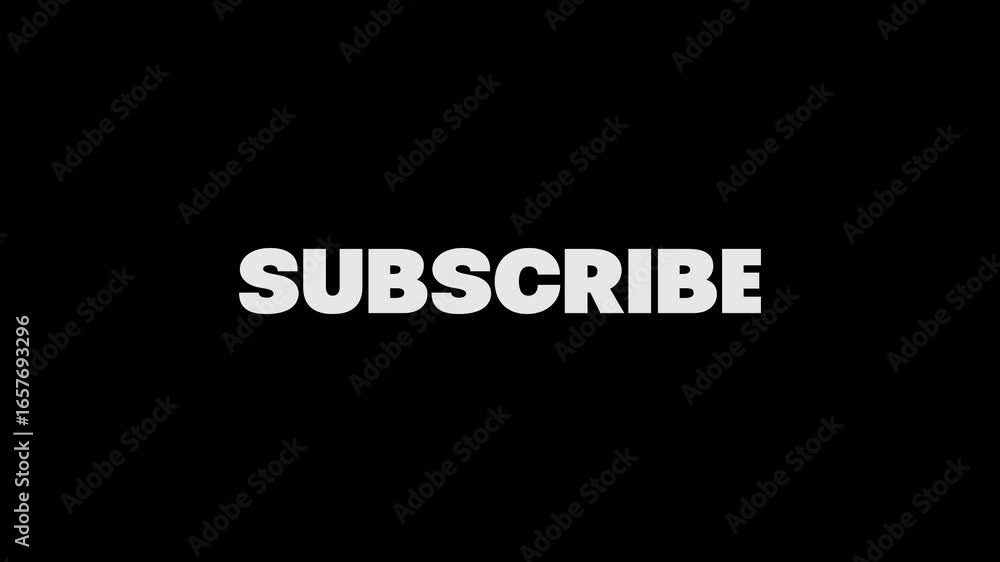 Poster subscribe text animation. subscribe style, design elements motion graphics. banner sign template sig