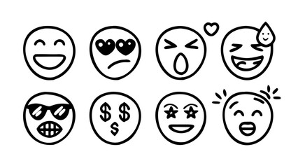 Hand drawn doodle elements icons