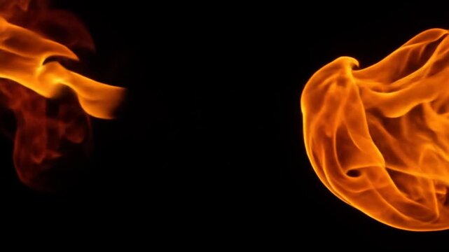 Orange flames dance against a dark void, a captivating play of light and shadow