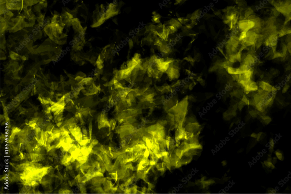 Poster abstract fiery yellow and black texture resembling burning flames and glowing embers. heat and energ