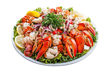 Whole lobster isolated on transparent background