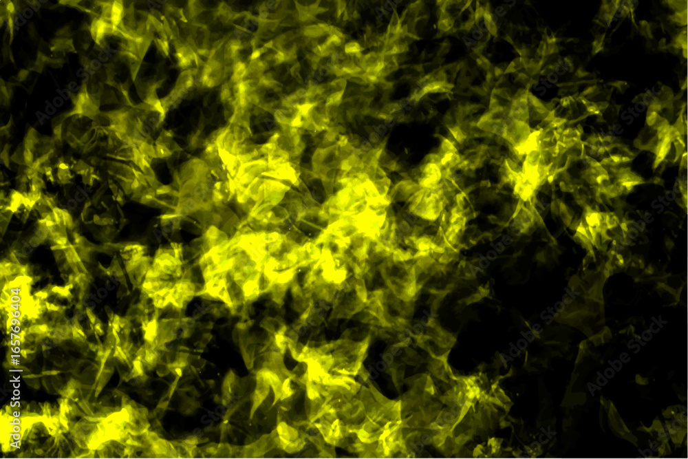 Poster abstract fiery yellow and black texture resembling burning flames and glowing embers. heat and energ