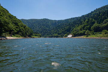 最上峡舟下りからの風景