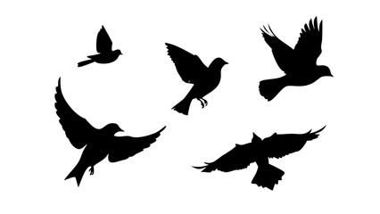 Obraz premium Minimalist Black Silhouette of a Dog animal