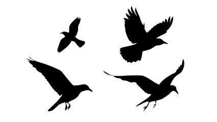 Minimalist black silhouette of a dog animal