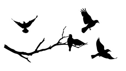 Minimalist black silhouette of a person running vector