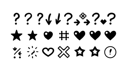 Playful Black Icons of Musical Instruments guitar piano