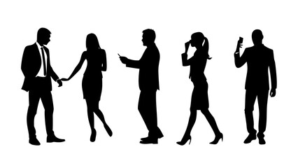 Professional person with briefcase silhouette black