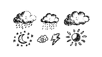 Retro Weather Icons vintage