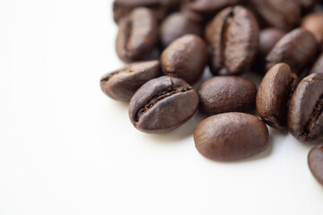 coffee beans isolated on white background