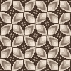 Geometric 3D cube pattern design, with a textured abstract background of floral leaves