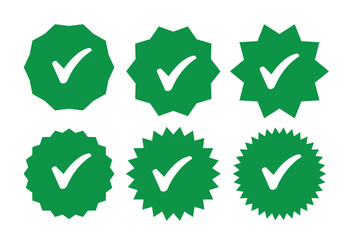 tick mark with checkbox icon. green checkmark sign for app, ui, website. vector illustration on transparent background.
