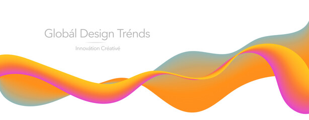 Juicy Colorful Gradient Waves with Glowing Line Curves, Neural Linear Futuristic Flowing Background for Tech, AI, Medicine, Science, Conference Advertising Design. Digital BG. Vector Backdrop