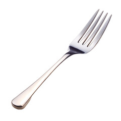 Silver fork isolated on transparent background