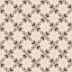 Seamless floral pattern with vintage flowers for retro textile design