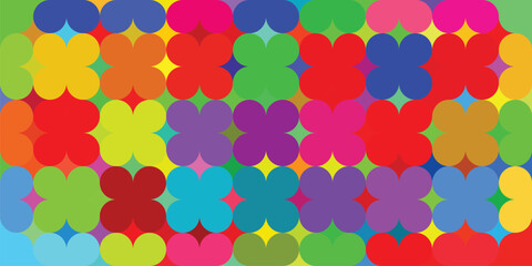 seamless pattern with colorful flowers