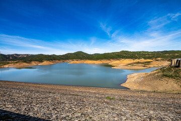Albufeira da Barragem do Arade reservoir near Silves in the Algarve region of Portugal.