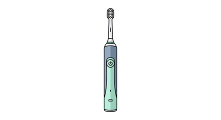 Illustrated electric toothbrush displaying the modern approach to oral hygiene and dental wellness through technology integration for enhanced