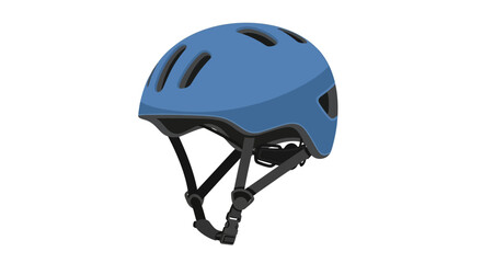 Fototapeta premium Blue cycling helmet vector illustration exhibiting safety gear equipment design, ideal for promoting cycling safety awareness and active lifestyle