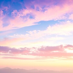 Obraz premium Gradient Sky with Soft Clouds Background