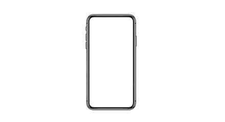 Sleek smartphone with a minimalist design displaying a blank screen for versatile digital applications and contemporary tech mockups showcase