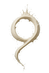 Milk splash wave, vertical 9:16, isolated