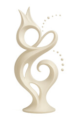 Milk splash wave, vertical 9:16, isolated