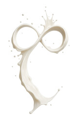 Milk splash wave, vertical 9:16, isolated