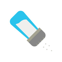 Salt Seasoning Flat Color Icon: Food and Cooking Ingredient