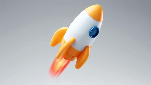 toy rocket isolated on white