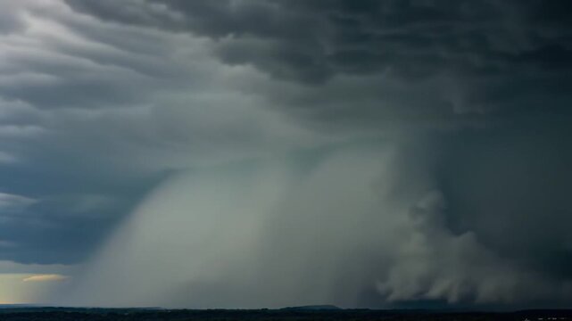 Dramatic Rainfall Microburst Phenomenon Over Isolated Landscapes