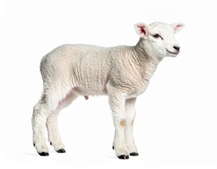 Fototapeta premium White Lamb of God Isolated on White