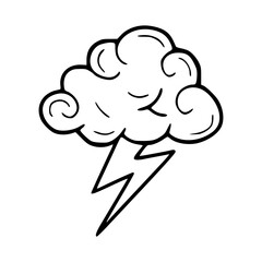 comic style storm cloud vector art