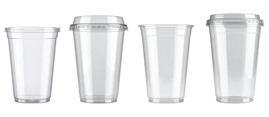 3d Illustration of takeout disposable cups isolated on transparent background.