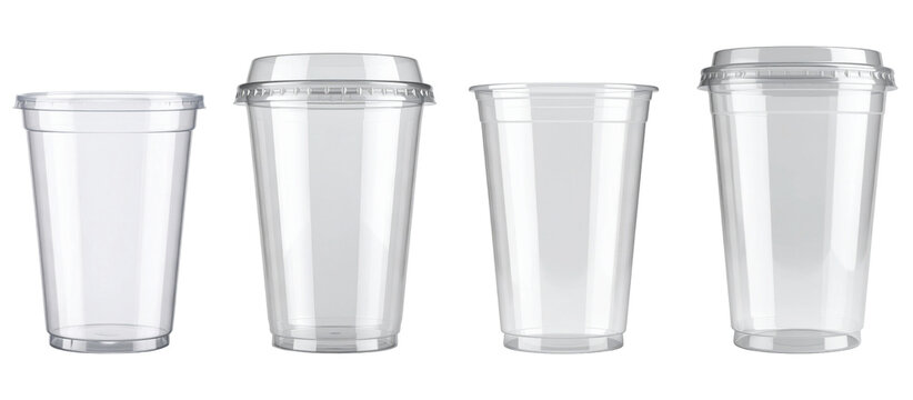 3d Illustration of takeout disposable cups isolated on transparent background.