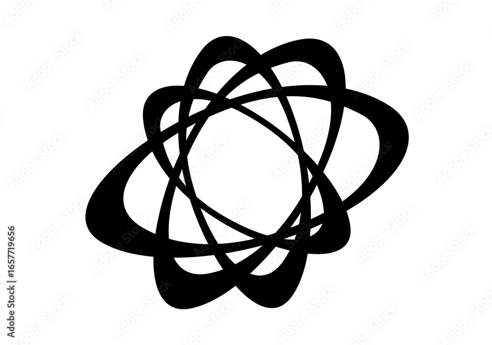 Fototapete modern abstract illustration of circular elliptical shapes that twist and overlap each other, formin