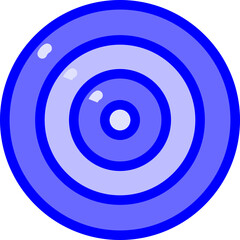 Modern blue target icon, perfect for business or marketing goals.