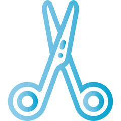 Professional scissors icon representing cutting, trimming, and design