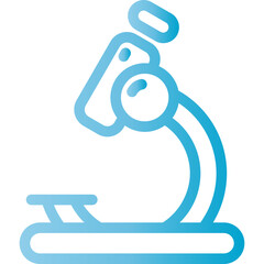Modern microscope icon for science and research visuals