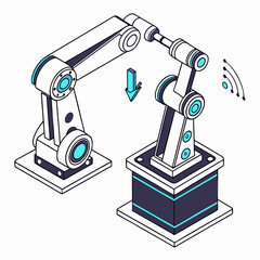 Robotic arms industrial automation technology futuristic