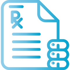 Medical prescription with pills, healthcare and wellness concept