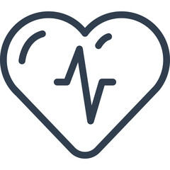 Healthcare heart beat pulse line vector medical icon